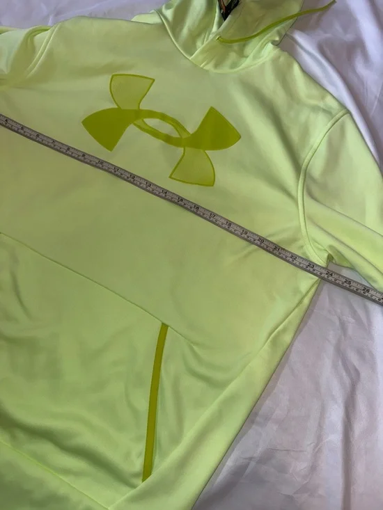 Under Armour Neon Yellow Hooded Pullover Hoodie - Picture 5 of 7